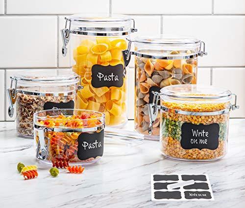 Bellemain 4 Piece Airtight Acrylic Canister Set, Food Storage