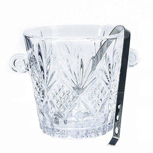 Elegant Crystal Ice Bucket with handles, wine cooler bucket, For weddings,events, parties - Le'raze by G&L Decor Inc