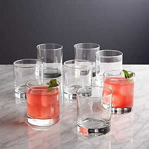 Posh Whiskey Glasses [Set of 4] Old Fashioned Cocktail Glasses for Scotch, Bourbon And Cocktail Drinks | Clear Glassware Set - Le'raze by G&L Decor Inc