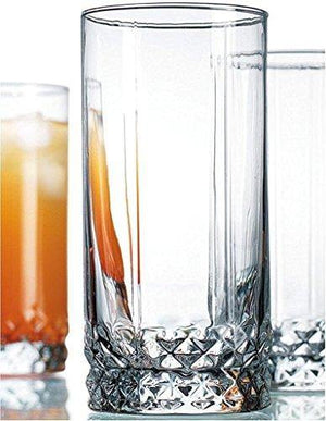 Set Of 7 Pitcher and Glasses Set, 1-64 Ounce Glass Pitcher and 6-10 Ounce Highball Drinking Glasses, Clear Solid Heavy Base Ice Tea Juice Beer Beverage Party Cups - Le'raze by G&L Decor Inc