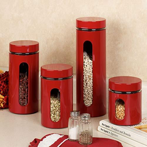 Elegant Canister Sets for Kitchen Counter Airtight Food Storage