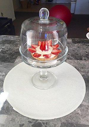 Cupcake Stand/Candy Dishes/Cookie Holders/Apothecary Jars/Cake Plate on glass foot with Lid Home Decor candy dish Set - Le'raze by G&L Decor Inc