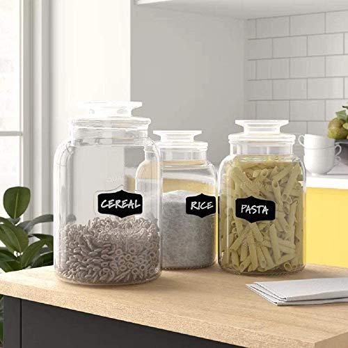 Le'raze FOOD STORAGE CONTAINERS for Kitchen Counter with MARKER, LABEL -  Le'raze by G&L Decor Inc