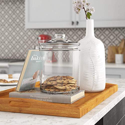 4pc Canister Sets for Kitchen Counter or Bathroom + Labels & Marker, Glass  Cookie Jars with Airtight Lids - Food Storage Containers with Lids Airtight