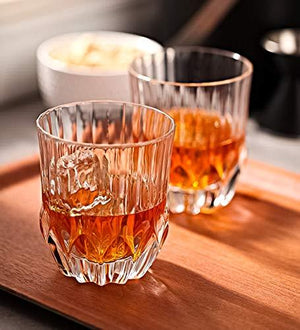 Le'raze 7-piece Italian Whiskey Decanter & DOF Whisky Glasses with Ornate Stopper & 6 DOF Wine Tumblers Exquisite Crystal Drinking Glasses - Le'raze by G&L Decor Inc