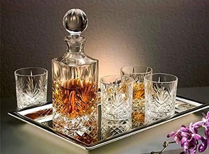 Le'raze Elegant Mirrored Rectangular Silver Tray, Mirrored Tray for Whiskey Decanter, Candle Sticks, Vanity Set, Perfume Tray, and Serving - Le'raze by G&L Decor Inc