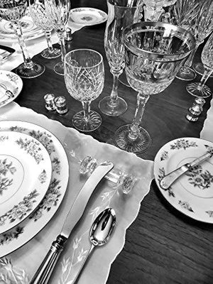 Sparkling Crystal Dumbbell Knife Rests - Silverware Rest for Spoons, Forks, Knives & Chopsticks - Set of 6 - Le'raze by G&L Decor Inc