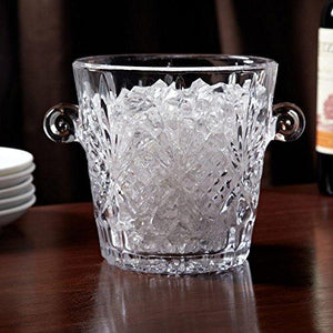 Elegant Crystal Ice Bucket with handles, wine cooler bucket, For weddings,events, parties - Le'raze by G&L Decor Inc