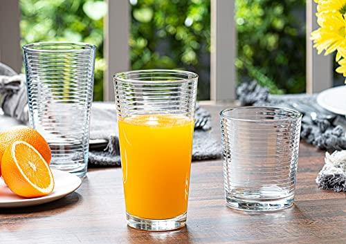 Le'raze Everyday 16-piece Glass Drinkware Combination Set, 8-13 ounce - Le' raze by G&L Decor Inc