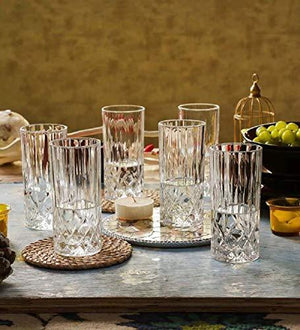 Old Fashioned Glasses, Perfect for serving scotch, whiskey or mixed drinks Crystals Drinking Glasses [Set of 6] for Water, Juice, Beer, Wine, and Cocktails - Glassware Set - Le'raze by G&L Decor Inc