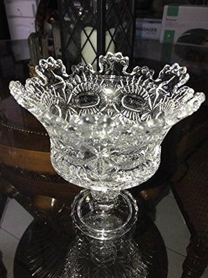 Elegant Footed Candy Dish, Centerpiece on Stem for Fruit, Salad, and Dessert - Le'raze by G&L Decor Inc