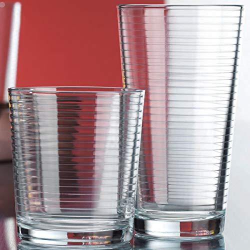 Set of 12 Durable Drinking Glasses  Glassware Set Includes 6-17oz Hig - Le' raze by G&L Decor Inc
