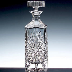 Crystal Whiskey, Wine, Bourbon, Tequila or Scotch Decanter Vintage Square Design Decanter Bottle with Stopper (750ml) … - Le'raze by G&L Decor Inc