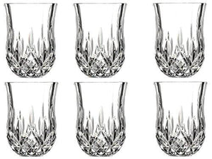 Le'raze Posh Crystal Collection Shot Glass Perfect for Serving Scotch, Whiskey, Tequila, or Vodka (Set of 6-2 Oz Drink Shot Tumblers/Cups/Glencairn) - Le'raze by G&L Decor Inc