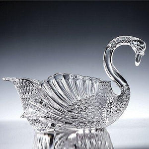 Crystal Swan Serving Bowl Centerpiece For Home,Office,Wedding Decor - Le'raze by G&L Decor Inc