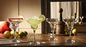Set of 4 Margarita Glasses Elegant Party Margarita Stemware Glassware Set - Le'raze by G&L Decor Inc