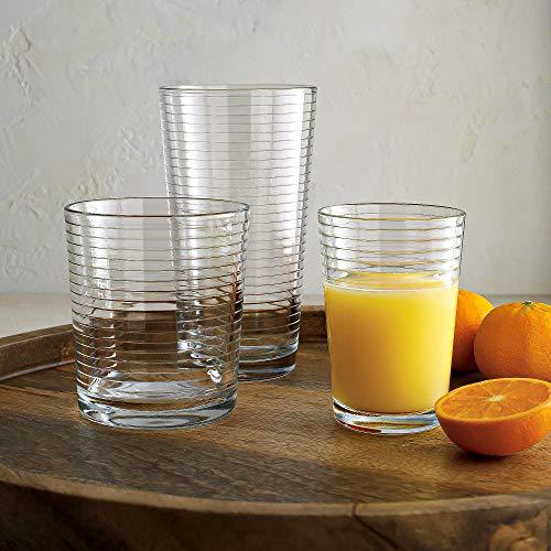 Drinking Glasses 10pc Set - Can Shaped Glass Cups, 16oz Beer Glasses, - Le' raze by G&L Decor Inc