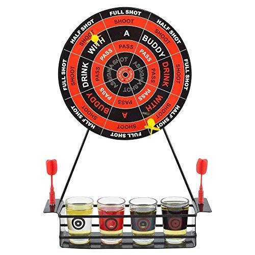 Crystal Shot Glass Darts Game - Includes 4 Whiskey Glasses - Le'raze by G&L Decor Inc