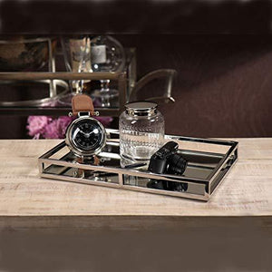 Mirrored Perfume Tray, Decorative Vanity Tray for Display, Perfume, Jewelry, Dresser and Bathroom, Elegant Mirror Tray - Le'raze by G&L Decor Inc