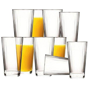 Le'raze Everyday 16-piece Glass Drinkware Combination Set, 8-13 ounce Drinking Glasses & 8-17 ounce Rocks Glasses, Lead-Free, - Le'raze by G&L Decor Inc