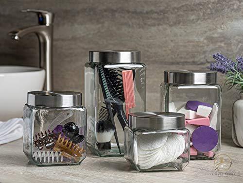 Aurora Trade Food Storage Container,Pantry Organization and Storage, BPA Free Clear Plastic, Kitchen Canisters for Flour, Sugar and Cereal, Labels 