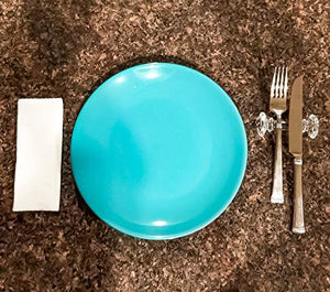 Sparkling Crystal Dumbbell Knife Rests - Silverware Rest for Spoons, Forks, Knives & Chopsticks - Set of 6 - Le'raze by G&L Decor Inc