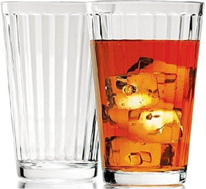 Le'raze Everyday 16-piece Glass Drinkware Combination Set, 8-13 ounce Drinking Glasses & 8-17 ounce Rocks Glasses, Lead-Free, - Le'raze by G&L Decor Inc