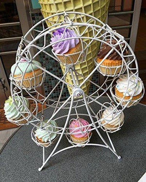 Elegant Ferris Wheel Cupcake Stand Rotating Dessert Holder Station Tower Spinning Cupcake Tray - Le'raze by G&L Decor Inc