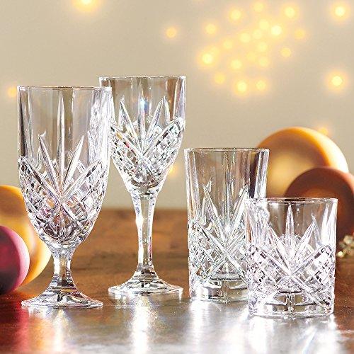 Crystal Glass Water Goblets, 16 Ounce Elegant Crystal Glasses for